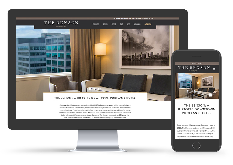 The Benson Hotel Website Design | Hotel Marketing Firm in Seattle | CMA