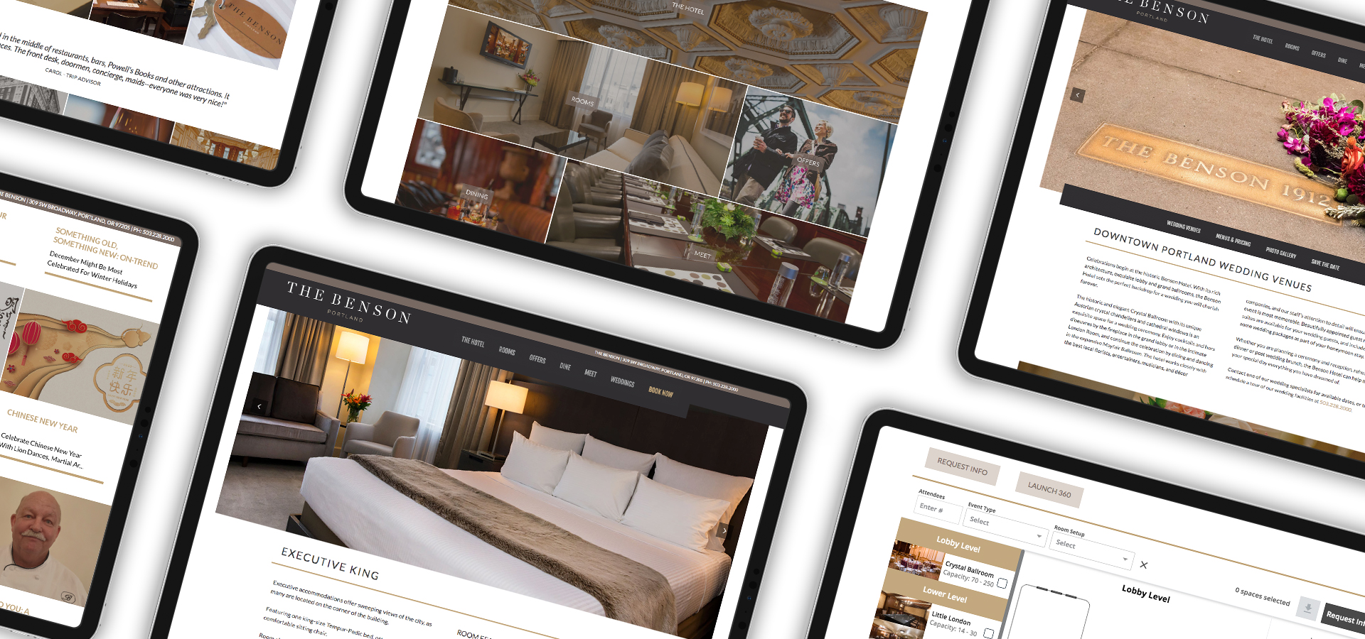 The Benson Hotel Website Design Layouts | Hotel Marketing Firm in Seattle | CMA
